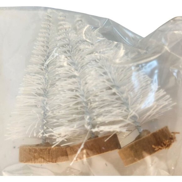 Handmade Holiday White Sisal Trees Pack Of 2 - Miniature Christmas Decoration Se - Picture 3 of 4